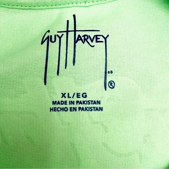 Guy Harvey’s Resort Women’s Aqua Green Parrot T Shirt Size XL - Picture 5 of 6